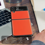 Joyye Case For Samsung Galaxy Z Flip 3 5G 2021 Genuine Real Leather Cover Protective Shell Slim Fit Phone Case For Galaxy Z Flip3 Red