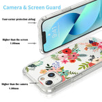 Losthll Compatible With Iphone 13 Pro Max Case Pink Flower Floral Blossom Iphone Clear Case For Women Girls Four Corner Reinforced Shockproof Tpu Bumper Phone Cover 6 7 In