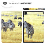 Zebra Compatible With Samsung A7 Galaxy Tabsm T500 T505 T507 With Auto Sleep And Wake Function Wild Animal Yellow Grass 10 4 Inch Tablet Case