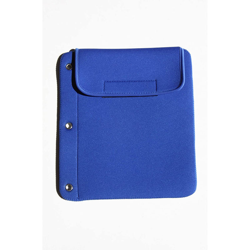 Protective Patented 3 Ring Binder Neoprene Sleeve Case Compatible For Ipad E Reader Kindle Tablets Ipad Air Ipad Mini Ipad Pro 9 7 Fits Over 40 Devices Blue