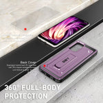 Bwy For Samsung A03S Case Compatible With Samsung A03S 5G Phone Military Grade Protective Case With Screen Protector Kickstand Bumper Cover For Samsung A03S 4G Phone Purple