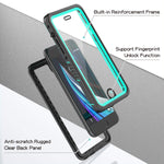 Temdan For Iphone Se 2022 Case Waterproof Iphone Se 2020 Case Iphone 7 8 Case Clear Sound Quality Built In Screen Protector Heavy Duty Shockproof Ip68 Waterproof Case For Iphone Se 8 7 4 7 Teal