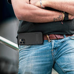 Cbus Wireless Heavy Duty Phone Case With Holster Belt Clip For Iphone 13 Pro Max Black