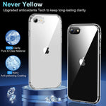 Casekoo Upgraded Clear Case For Iphone Se 2022 2020 Never Yellow 10Ft Military Drop Protectionshockproof Protective Slim Cover For Iphone Se 20223Rd Gen Se 2020 Iphone 8 7 5G Clear