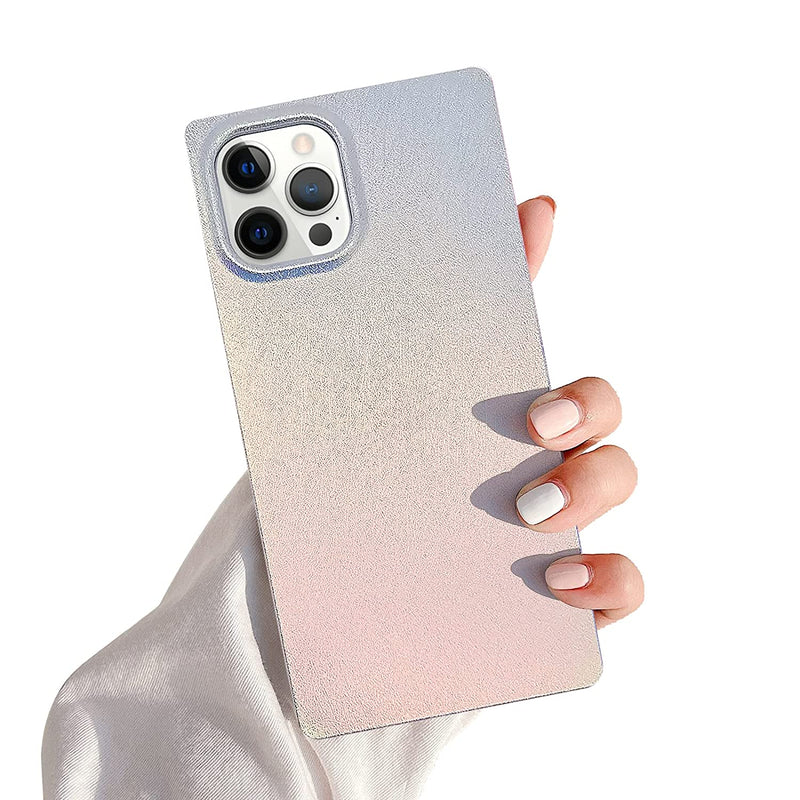 Omorro Compatible With Square Iphone 13 Pro Max Case For Women Girls Matte Bling Glitter Laser Colorful Design Case Shiny Sparkly Cute Slim Soft Tpu Silicone Protective Iridescent Girly Case