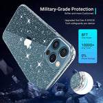 Muntinfe Glitter Clear Case For Iphone 12 Pro Max 6 7 Bling Sparkle Cute Girls Women Soft Tpu Slim Fit Drop Protection Shockproof Case Back Cover For Apple Iphone 12 Pro Max 6 7 2020 Clear