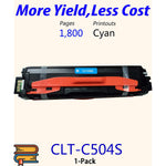 Compatible 504S Cyan Toner Cartridge Replacement For Clt C504S Clt 504S Clt504S Work With Xpress C1810W C1860Fw Clp 415Nw Clp 475 Clx 4195 Clx 4195N 4195Fn 4195