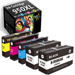 5 Pack Colorprint Compatible Ink Cartridge Replacement For 950Xl 951Xl 950 951 Work With Officejet Pro 8640 8615 8625 251Dw 276Dw 271Dw 8600 8100 8610 8660 8630