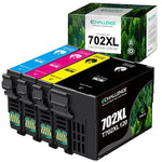 Ink Cartridge Replacement For Epson 702 Xl 702Xl T702Xl To Use With Workforce Pro Wf 3720 Wf 3730 Wf 3733 Printer New Upgraded Chips 1 Black 1 Cyan 1 Magenta