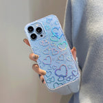 Lseeka For Iphone 13 Pro Max Case Clear Glitter Love Heart Colorful Print Cute Design Fashion Luxury Sparkly Bling Slim Protective Shockproof Women Girls Case For Iphone 13 Pro Max