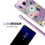 New Galaxy S9 Case For Girls Women Shockproof Clear With Cute Pink Floral