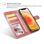 Qltypri Case For Iphone 13 Pro Max Premium Pu Leather Rubber Silicone Bumper Card Holder Magnetic Detachable Wallet Case Cover For Iphone 13 Pro Max 6 7 Inch Rose Gold