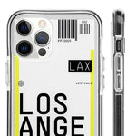Jaga Boarding Pass Travel Anti Scratch Shockproof Soft Tpu Phone Case For Iphone 12 Pro Max Los Angeles