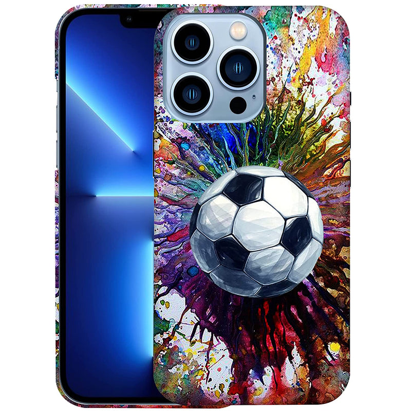 Glisten Iphone 13 Pro Max Case Vintage Colour Soccer Design Printed Slim Fit Sleek Cute Plastic Hard Snap On Protective Designer Back Phone Case Cover For Iphone 13 Pro Max 6 7 Inch