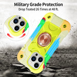 For Iphone 13 Pro Case With Stand Double 360 Ring Rotatable Kickstand Heavy Duty Phone Cases 3 In 1 Military Grade Shockproof Anti Fall Protective Rugged Cover For Iphone 13 Pro 6 1 Yellow