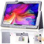 New Case For Gateway 10 1 Inch Tablet Folio Premium Pu Leather Cover Case For Gateway 10 1 Tablet 2020 Release With Hand Strap Card Holder Glitter Grey