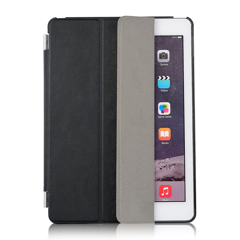 Ultra Slim Trifold Apple Ipad Air 2 Smart Case With Hard Pc Back And Built In Magnet For Auto Sleep Wake Function Black