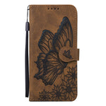 Lemaxelers Samsung Galaxy S21 5G Case Slim Premium Leather Flip Wallet With Card Holder Magnetic Closure Protective Phone Case Cover For Samsung Galaxy S21 5G Butterfly Brown Cy3