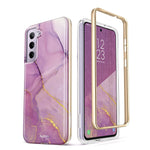 Gviewin Case Compatible With Samsung Galaxy S21 Fe 5G 2022 Marble Shockproof Women Slim Stylish Protective Phone Cover For S21 Fe 6 4 Without Built In Screen Protector Case Romantic Purple