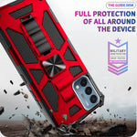 0Heze Case For Oneplus Nord N200 5G Case With Kickstand Rugged Magnetic Military Grade Dual Layer Heavy Duty Armor Shockproof Anti Drop Protective Bumper Pc Case Cover For Oneplus Nord N200 5G Red