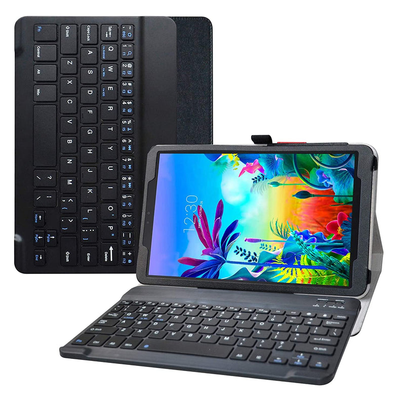 New For Lg G Pad 5 10 1 Keyboard Case Slim Stand Pu Leather Cover With Romovable Wireless Keyboard For 10 1 Lg G Pad 5 10 1 T600 Tablet2019 Black