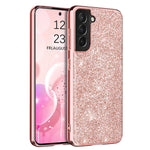 Domaver For Samsung Galaxy S21 Fe 5G Case Glitter Sparkle Bling Luxury Women Slim Fits Duty Shockproof Protective Cover Pink Shining Smooth Case For Samsung Galaxy S21 Fe 5G 6 4 Inch Rose Gold