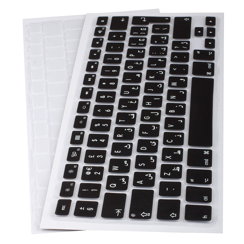 Silicone Keyboard Covers For Macbook Air 13 15 17 Release 2012 Year Qwerty Arabic Layout Black Transparent