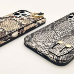 Guppy Compatible With Iphone 13 Pro Max Snake Skin Case Cool Crocodile Pattern Textured With Wrist Hand Strap For Woman Man Slim Lightweight Soft Bumper Protective Cover Case 6 7 Inch Brown