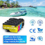 Lc3033 Bk C M Y High Yield Ink 4 Pack Lc3033 Xxl Compatible Ink Cartridges Replacement Work With Brother Mfc J995Dw Mfc J995Dwxl Mfc J805Dw Mfc J805Dwxl Mf