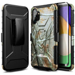 Nznd Case For Samsung Galaxy A13 5G With Tempered Glass Screen Protector Maximum Coverage Belt Clip Holster With Built In Kickstand Heavy Duty Protective Shockproof Armor Defender Case Camo