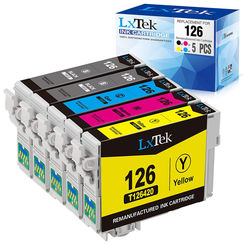 Ink Cartridge Replacement For Epson T126 126 To Use With Workforce 545 645 845 630 840 Wf 7510 Wf 3520 Wf 3540 Wf 3530 Wf 7510 Printer 5 Pack