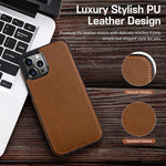 Lohasic Case For Iphone 12 Pro Max Thin Luxury Pu Leather Cover Stylish Designer Flexible Soft Scratch Resistant Protective Phone Cases Compatible With Iphone 12 Pro Max2020 6 7 Light Brown