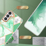 Mateprox Compatible With Samsung Galaxy S22 Plus Case Marble Design Slim Thin Stylish Geometric Cover For For Samsung S 22 5G 6 62022 Marble Green
