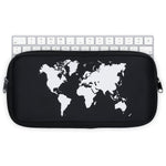 Neoprene Pouch Compatible With Apple Magic Keyboard Dust Cover With Zip Travel Outline White Black