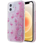 Flamingo Bling Case For Iphone 13 Pro Max Case Glitter Liquid Sparkle Floating Luxury Bling Shockproof Protective Bumper Silicone Case For Iphone 13 Pro Max Flamongo Ip13 Pro Max