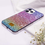 Guppy Compatible With Iphone 13 Pro Max Glitter Diamond Sequins Case For Women Girls Luxury Bling Gradient Rainbow Sparkle Rhinestone Silicone Rubber Protective Cover 6 7 Inch Purple Ql3211 I13Pm 2