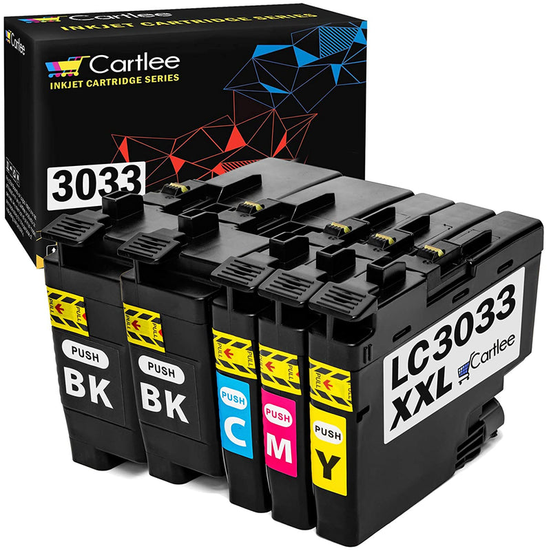 5 Compatible Ink Cartridges Replacement For Lc3033 Xxl High Yield For Brother Mfc J995Dw Xl Mfc J805Dw Mfc J815Dw Mfc Lc 3033Xxl Printer 2 Black 1 Cyan 1 Mag