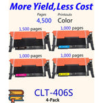 4 Pack Compatible Clt406S Toner Cartridge Replacement For Clt 406S 406S Clt K406S K406S Work With Clp 360 Clp 365 Clp 365W Clx 3305W Sl C410W Sl C460W Sl C460Fw