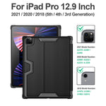 New Explorer Heavy Duty Folio Case Designed For Ipad Pro 12 9 2021 2020 2018 5Th 4Th 3Rd Generation Two Layers Tough 360 Degree Stand Smart Cover Case Fo