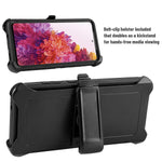 Case For Samsung Galaxy S20 Fe 5G 2020 Heavy Duty Shockproof Drop Proof Triple Layer Defense Cover 6 5 Black With Belt Clip Black