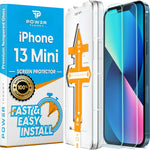 Power Theory Screen Protector For Iphone 13 Mini 2 Pack With Easy Install Kit Premium Tempered Glass