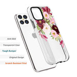 Clear Case Compatible With Iphone 13 Pro Max 6 7 Inch Girls Women Pink Red Roses Flowers Blooms Obsession Camellia Trendy Design Soft Shockproof Protective Case For Iphone 13 Pro Max