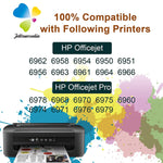 902 Ink Cartridge 902Xl Compatible Ink Work With Hp Printer Use For Hp Officejet 6978 6968 6962 6958 6970 6950 6960 Printer Tray Black Cyan Magenta Yellow