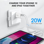 Iphone 13 12 Mini Charger Apple Mfi Certified 2 Pack 20W Pd Fast Dual Port Wall Charger Plug Usb C Charger For Iphone 13 13 Mini 13 Pro 13 Pro Max 12 11 Ipad Ipad Mini Pixel And More