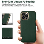 Lohasic Case Compatible With Iphone 13Pro Women Soft Vegan Pu Leather Classic Luxury Slim Cover Non Slip Anti Scratch Full Protective Phone Cases For Iphone 13 Pro2021 6 1 Dark Green