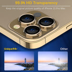 4 Pack Uniqueme Camera Lens Protector Compatible For Iphone 13 Pro Max 6 7 Inch Iphone 13 Pro 6 1 Inch Precise Cutout Bling Camera Cover Circle Tempered Glass Gold