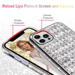 Kanghar Iphone 13 Pro Max Case Sliver Glitter Sparkle Bling Diamond Rhinestone Soft Rubber Bumper Protective Cover For Iphone 13 Pro Max 6 7 Inch