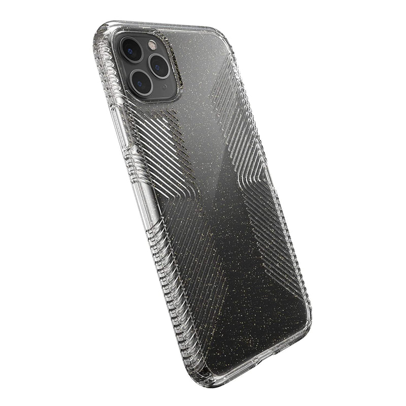 Speck Products Presidio Perfect Clear With Grip Glitter Iphone 11 Pro Max Case Clear With Gold Glitter Clear