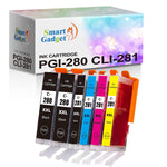 6 Pack Pgi280Xxl Compatible Ink Cartridges For Pgi 280Xxl Cli 281Xxl 280 281 For Pixma Tr7520 Tr8520 Ts6120 Ts8120 Ts8220 Ts9120 Ts9520 Ts9521C Printer 2Xpgi2