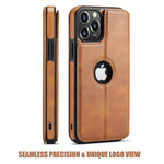 Casus Logo View Compatible With Iphone 13 Pro Max Wallet Case Slim Magnetic Flip Cover Faux Leather With Card Holder Slot Thin Kickstand 2021 6 7 Brown